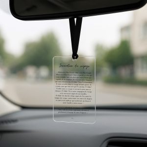 plaque plexiglas transparent avec invocation doua pour la maison
