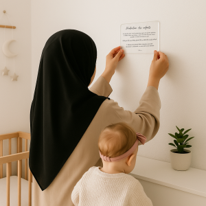 Plaque en plexiglas avec invocations